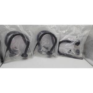 Set of 6 Black Curtain Holdbacks Metal With Hardware 5 1/2"x4"